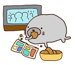 Rabbit and Seal Sticker sticker #10608297