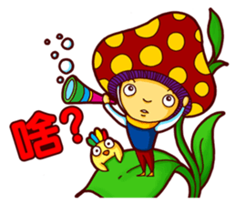 Mushroom Boy and Chicken sticker #10609117