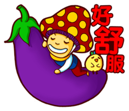 Mushroom Boy and Chicken sticker #10609123