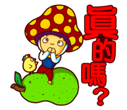 Mushroom Boy and Chicken sticker #10609126