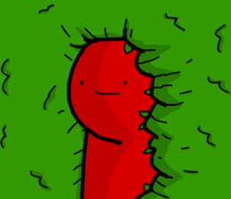 Red and weird Friends sticker #10609921