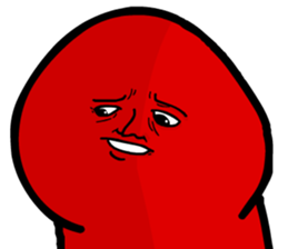 Red and weird Friends sticker #10609925