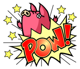 PIGGIE the Pinky Pig-ONOMATOPOEIA- sticker #10610635
