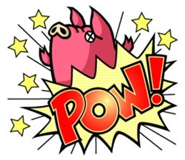 PIGGIE the Pinky Pig-ONOMATOPOEIA- sticker #10610635