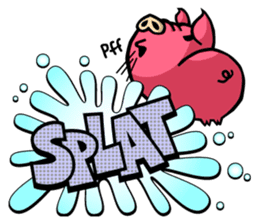 PIGGIE the Pinky Pig-ONOMATOPOEIA- sticker #10610636