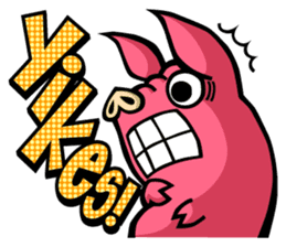 PIGGIE the Pinky Pig-ONOMATOPOEIA- sticker #10610643