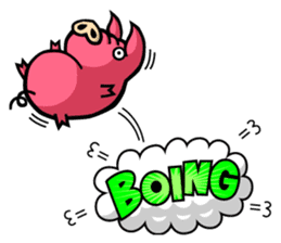 PIGGIE the Pinky Pig-ONOMATOPOEIA- sticker #10610646