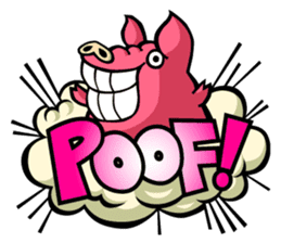 PIGGIE the Pinky Pig-ONOMATOPOEIA- sticker #10610648