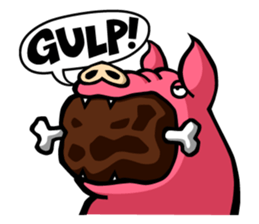 PIGGIE the Pinky Pig-ONOMATOPOEIA- sticker #10610649