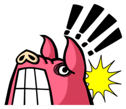 PIGGIE the Pinky Pig-ONOMATOPOEIA- sticker #10610656