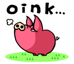 PIGGIE the Pinky Pig-ONOMATOPOEIA- sticker #10610659