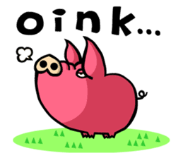 PIGGIE the Pinky Pig-ONOMATOPOEIA- sticker #10610659