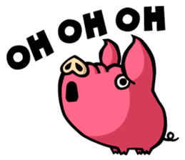 PIGGIE the Pinky Pig-ONOMATOPOEIA- sticker #10610662
