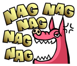 PIGGIE the Pinky Pig-ONOMATOPOEIA- sticker #10610667