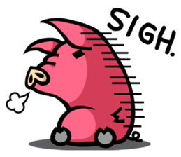 PIGGIE the Pinky Pig-ONOMATOPOEIA- sticker #10610671