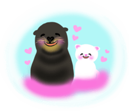 sea creatures & kitten & flower ! sticker #10612395