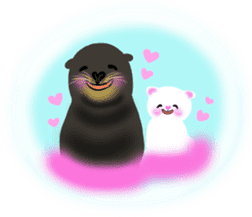 sea creatures & kitten & flower ! sticker #10612395