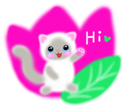 sea creatures & kitten & flower ! sticker #10612403