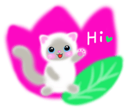 sea creatures & kitten & flower ! sticker #10612403