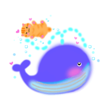 sea creatures & kitten & flower ! sticker #10612405