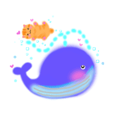 sea creatures & kitten & flower ! sticker #10612405