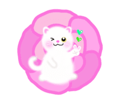 sea creatures & kitten & flower ! sticker #10612406