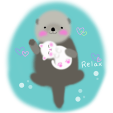 sea creatures & kitten & flower ! sticker #10612420