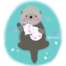 sea creatures & kitten & flower ! sticker #10612420