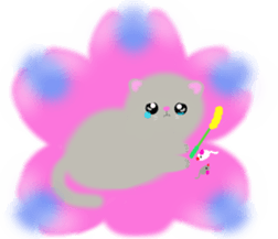 sea creatures & kitten & flower ! sticker #10612421