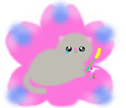 sea creatures & kitten & flower ! sticker #10612421