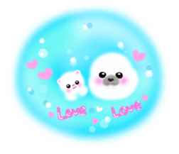 sea creatures & kitten & flower ! sticker #10612425