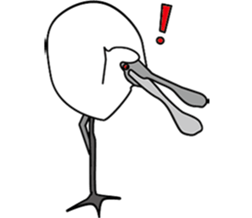 Black faced Spoonbill sticker #10614993