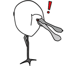 Black faced Spoonbill sticker #10614993