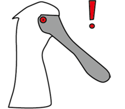 Black faced Spoonbill sticker #10615001