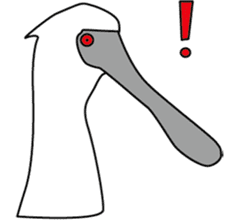 Black faced Spoonbill sticker #10615001