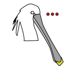 Black faced Spoonbill sticker #10615002