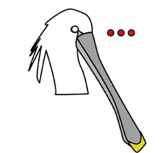 Black faced Spoonbill sticker #10615002