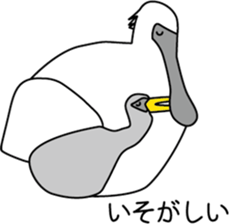 Black faced Spoonbill sticker #10615017