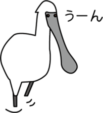 Black faced Spoonbill sticker #10615024