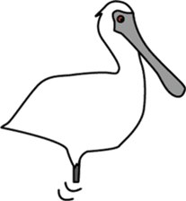 Black faced Spoonbill sticker #10615025