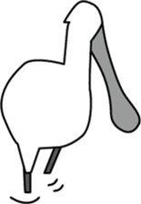 Black faced Spoonbill sticker #10615026