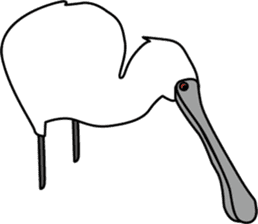 Black faced Spoonbill sticker #10615030