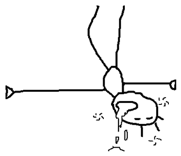 upside-down man sticker #10615115