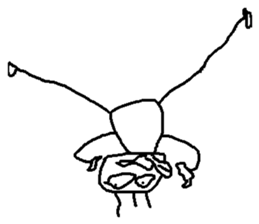 upside-down man sticker #10615118