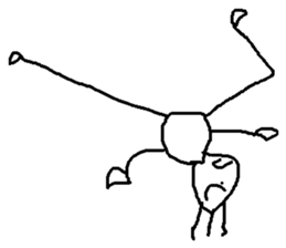 upside-down man sticker #10615119