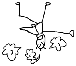 upside-down man sticker #10615129