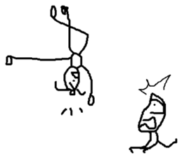 upside-down man sticker #10615130