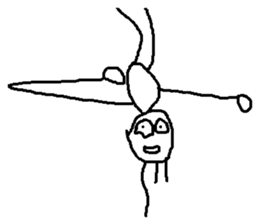 upside-down man sticker #10615137