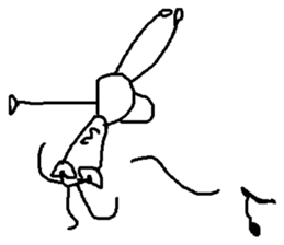 upside-down man sticker #10615150