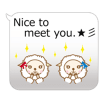 Twin sheep3 -English version- sticker #10615921